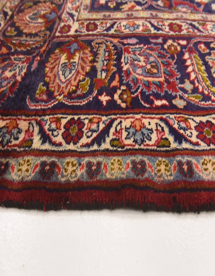 Detail image of 9' 9 x 13' Hand Knotted Mashad Persian Wool Rug