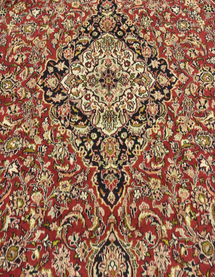 Detail image of 9' 8 x 13' Hand Knotted Mashad Persian Wool Rug