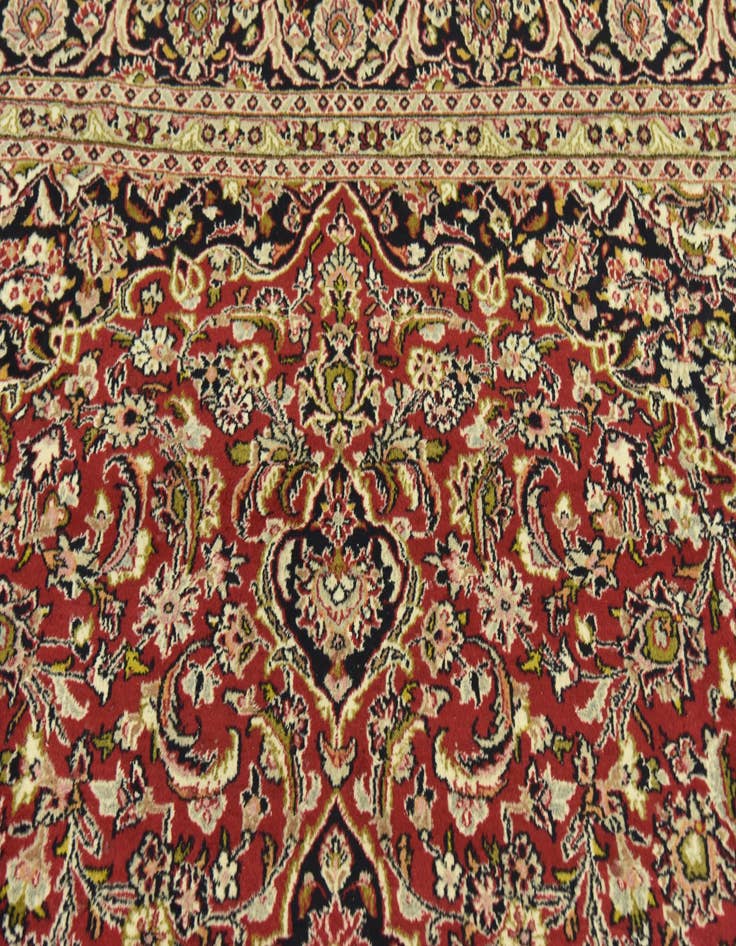 Detail image of 9' 8 x 13' Hand Knotted Mashad Persian Wool Rug
