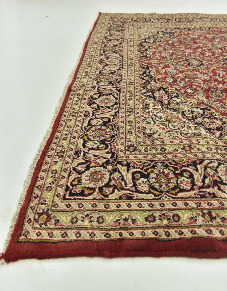 Detail image of 9' 8 x 13' Hand Knotted Mashad Persian Wool Rug