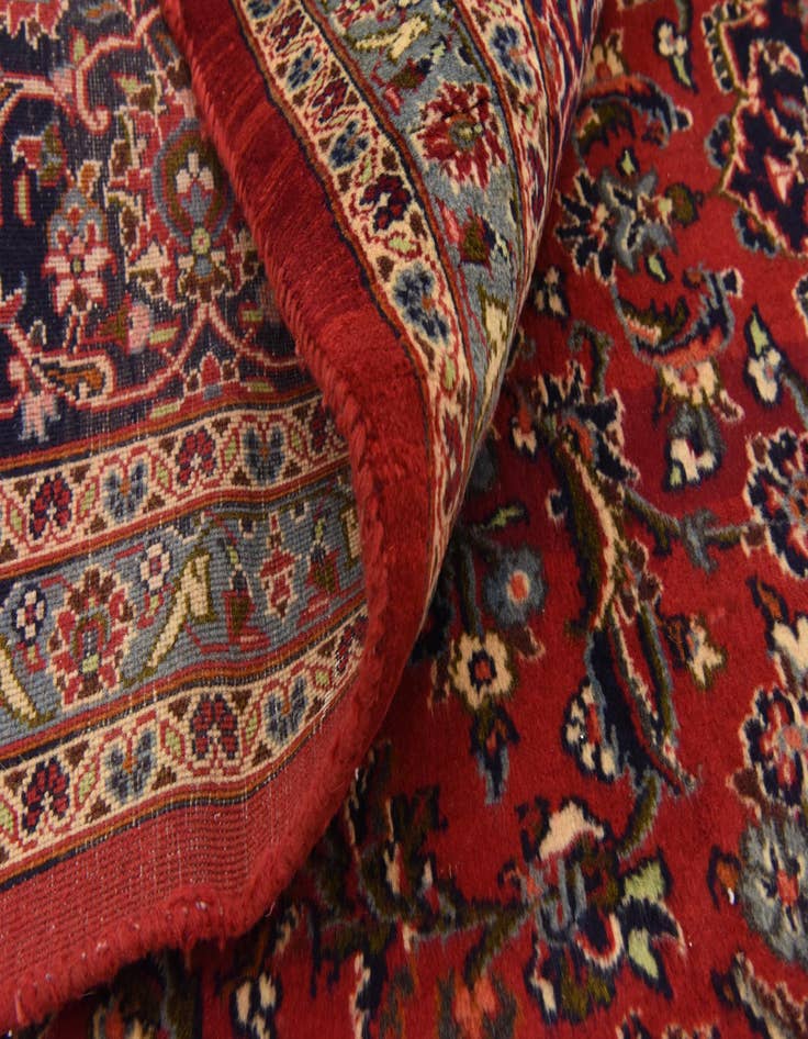 Detail image of  9' 9 x 12' 7  Hand Knotted Mashad Persian Wool Rug