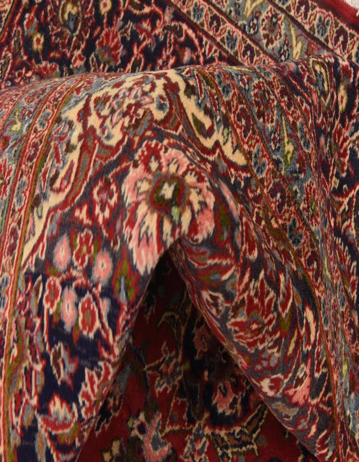 Detail image of  9' 9 x 12' 7  Hand Knotted Mashad Persian Wool Rug