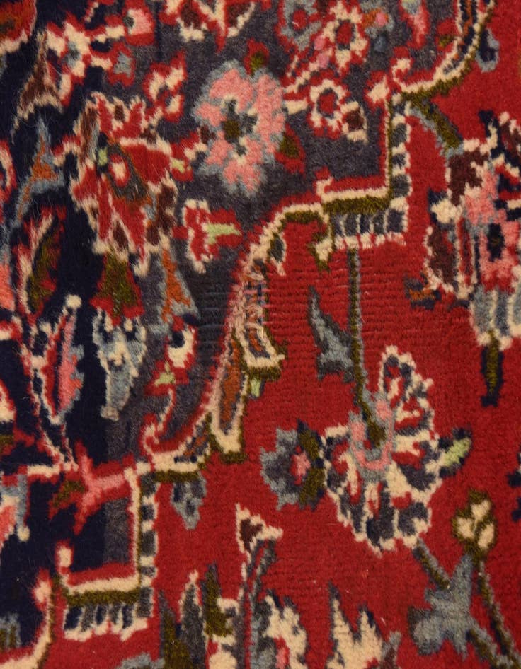 Detail image of  9' 9 x 12' 7  Hand Knotted Mashad Persian Wool Rug