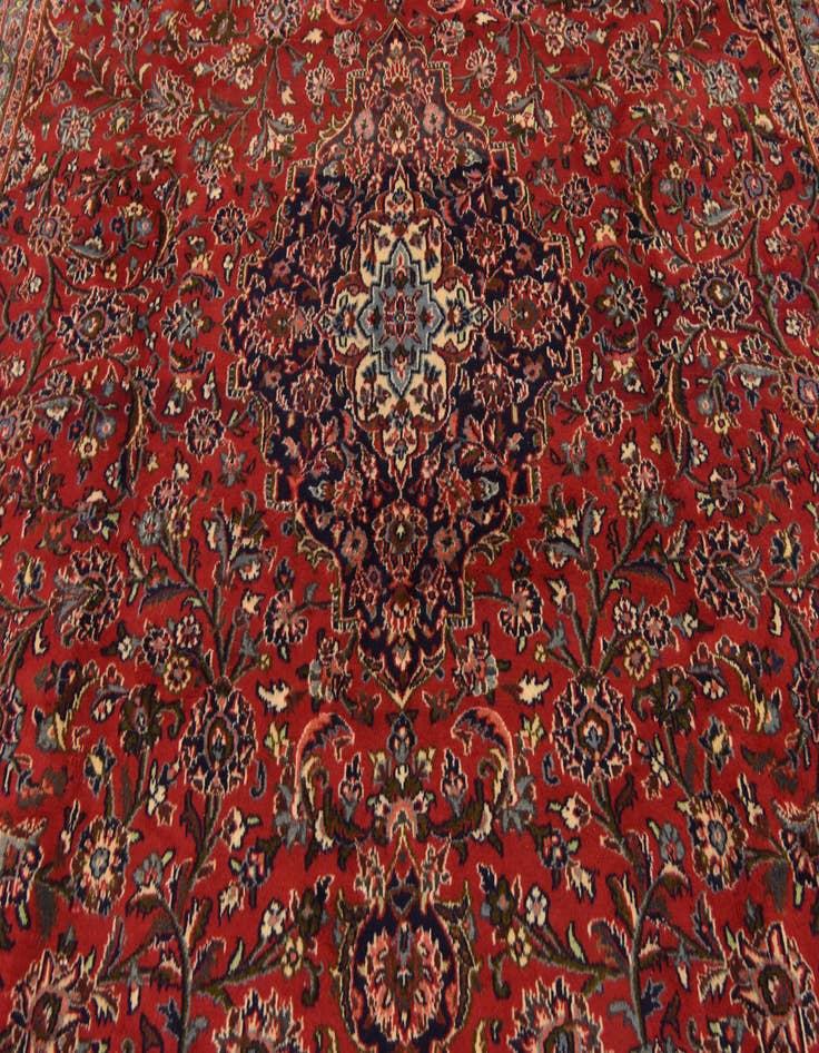 Detail image of  9' 9 x 12' 7  Hand Knotted Mashad Persian Wool Rug