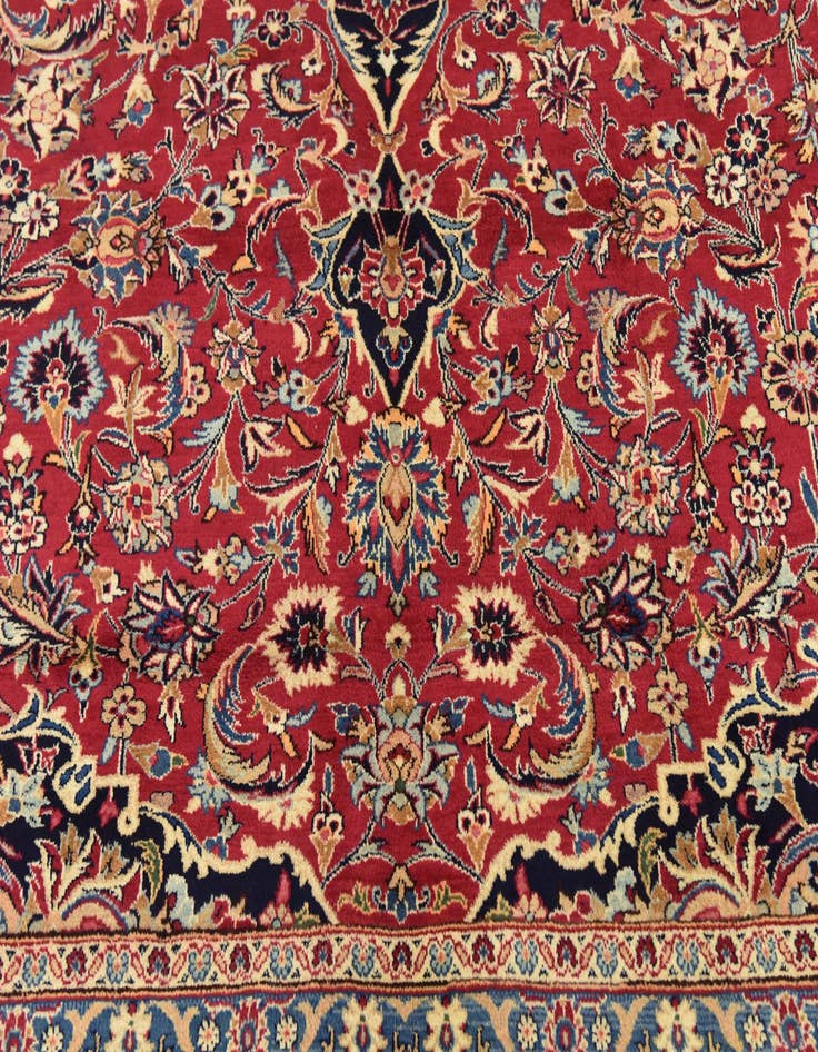 Detail image of  9' 9 x 12' 10  Hand Knotted Mashad Persian Wool Rug