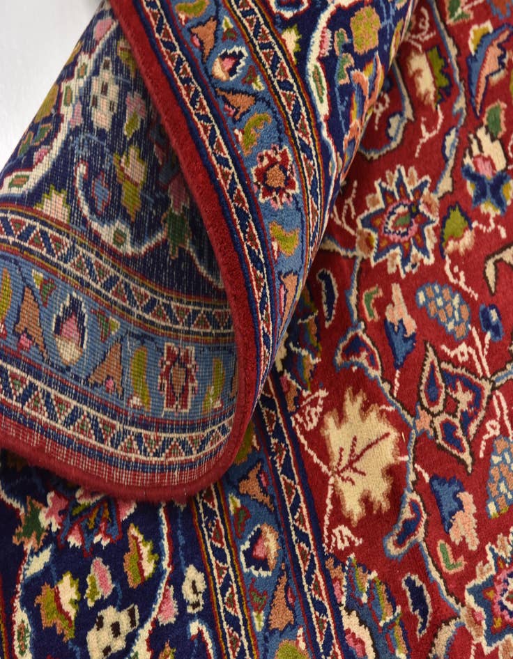 Detail image of  9' 6 x 12' 9  Hand Knotted Mashad Persian Wool Rug