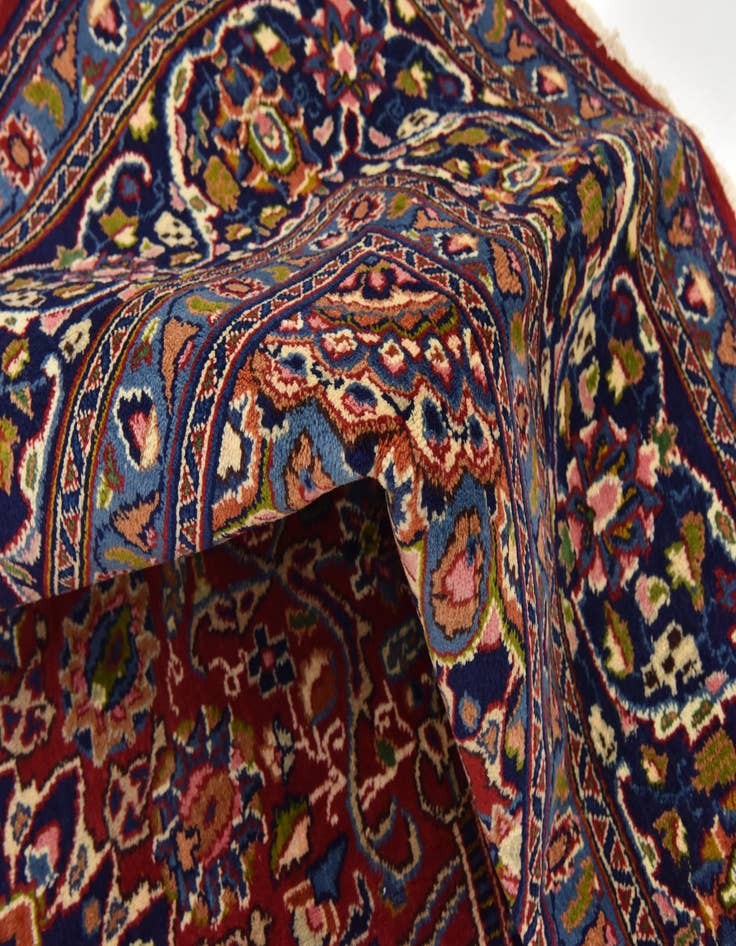 Detail image of  9' 6 x 12' 9  Hand Knotted Mashad Persian Wool Rug