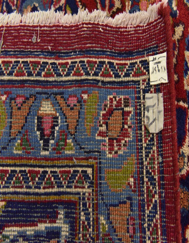 Detail image of  9' 6 x 12' 9  Hand Knotted Mashad Persian Wool Rug