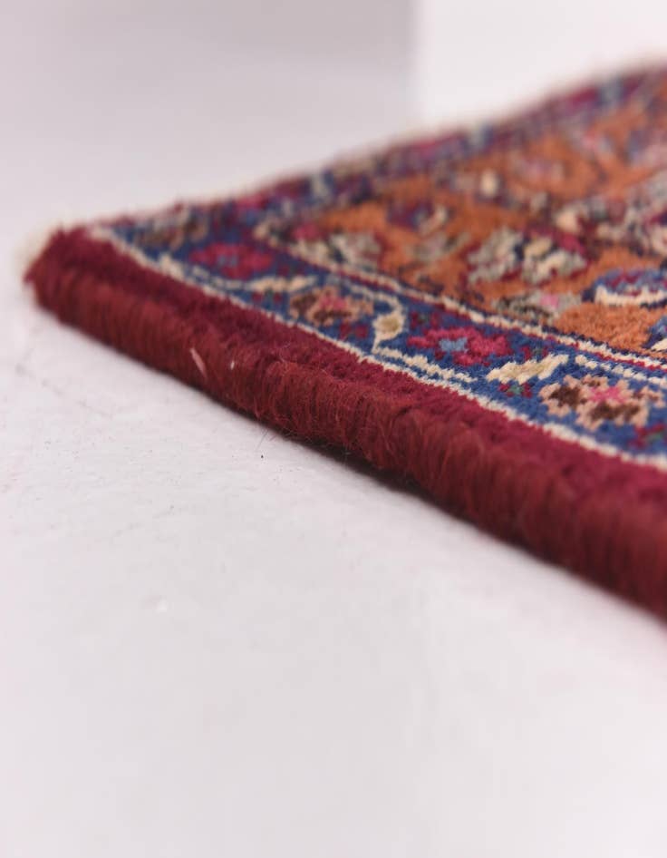 Detail image of  9' 6 x 12' 9  Hand Knotted Mashad Persian Wool Rug