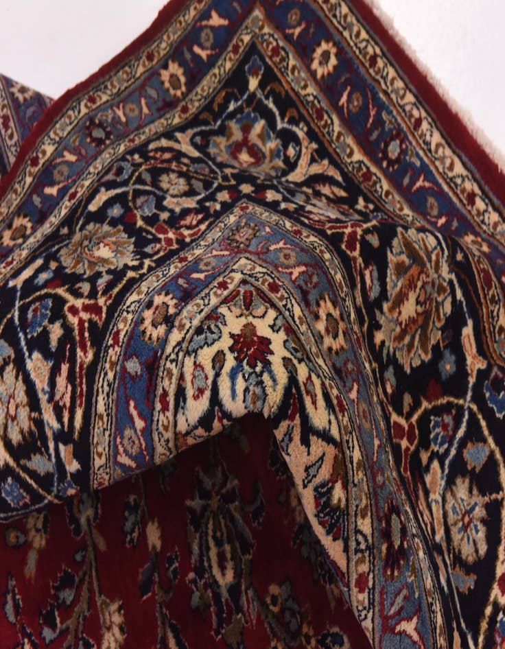 Detail image of  10' x 12' 6  Hand Knotted Mashad Persian Wool Rug