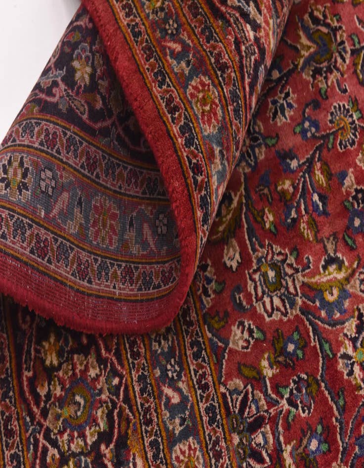 Detail image of  9' 8 x 12' 7  Hand Knotted Mashad Persian Wool Rug