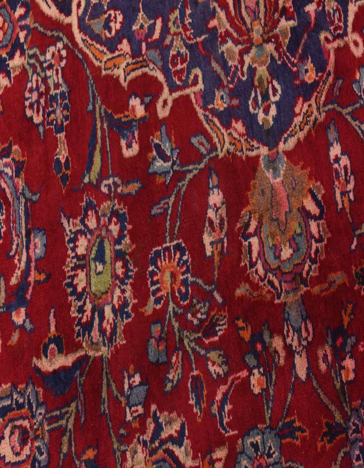 Detail image of  9' 6 x 12' 6  Hand Knotted Mashad Persian Wool Rug