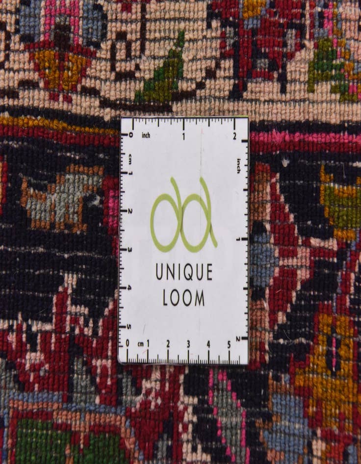 Detail image of  9' 9 x 13'  Hand Knotted Mashad Persian Wool Rug