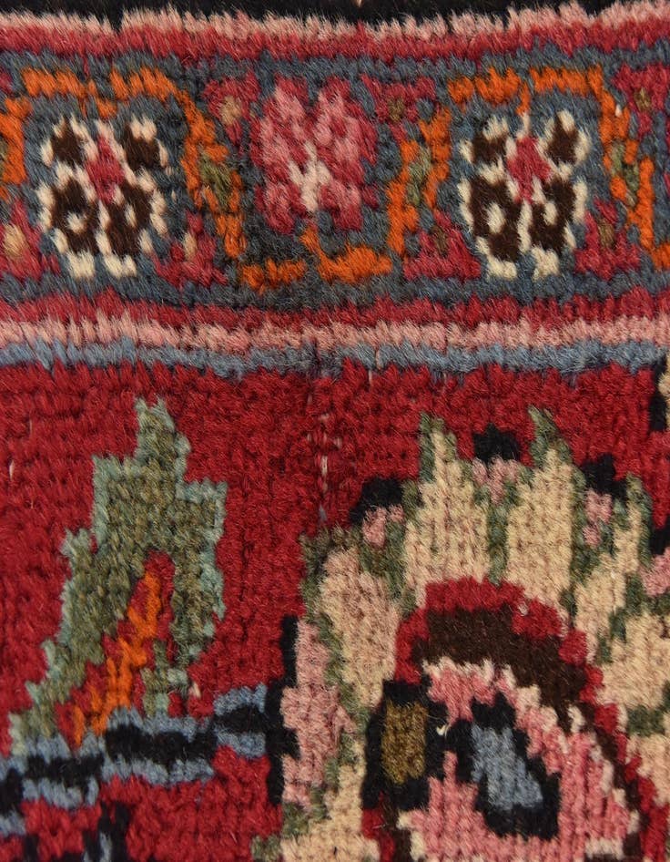 Detail image of  9' 5 x 12' 7  Hand Knotted Mashad Persian Wool Rug