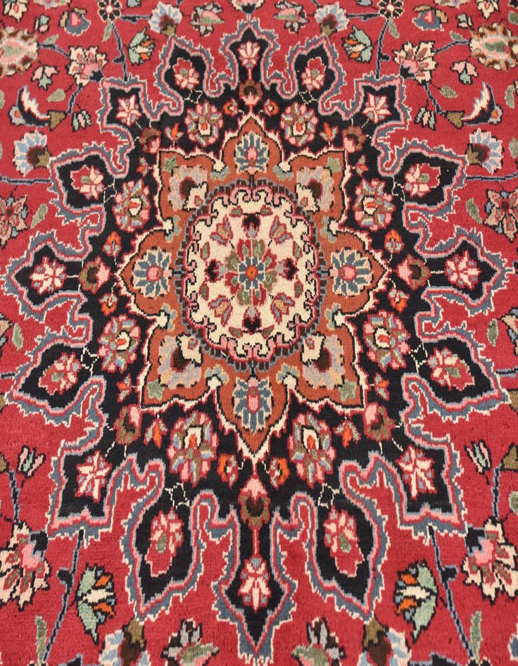 Detail image of  9' 5 x 12' 7  Hand Knotted Mashad Persian Wool Rug