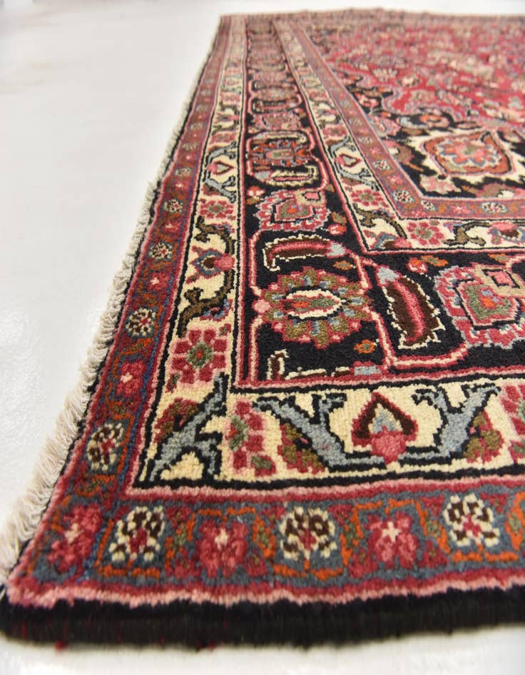 Detail image of  9' 5 x 12' 7  Hand Knotted Mashad Persian Wool Rug