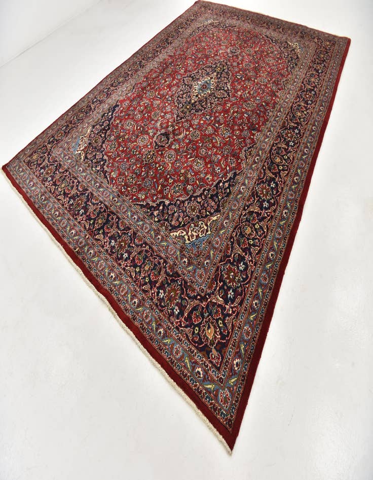 Detail image of  9' 8 x 13' 8  Hand Knotted Mashad Persian Wool Rug