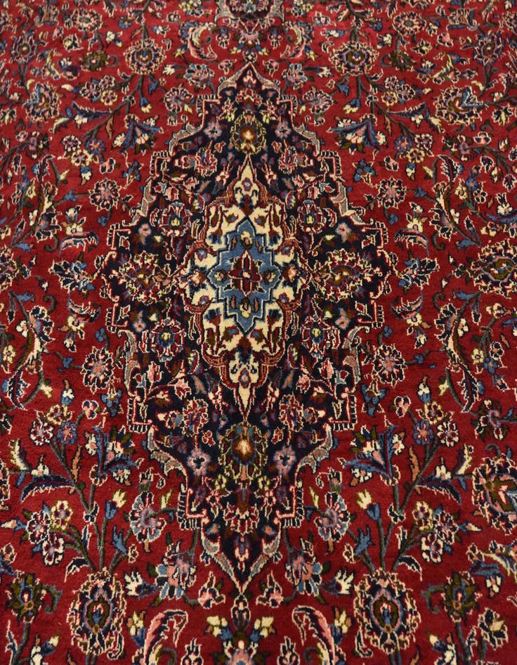 Detail image of  9' 8 x 13' 8  Hand Knotted Mashad Persian Wool Rug