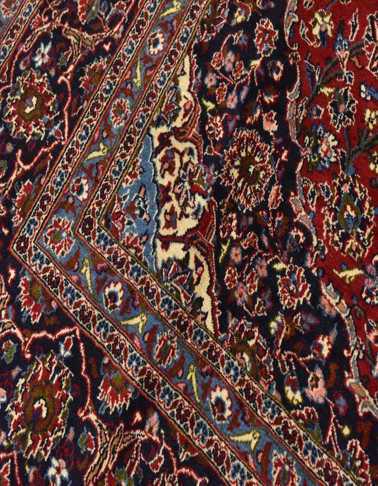 Detail image of  9' 8 x 13' 8  Hand Knotted Mashad Persian Wool Rug