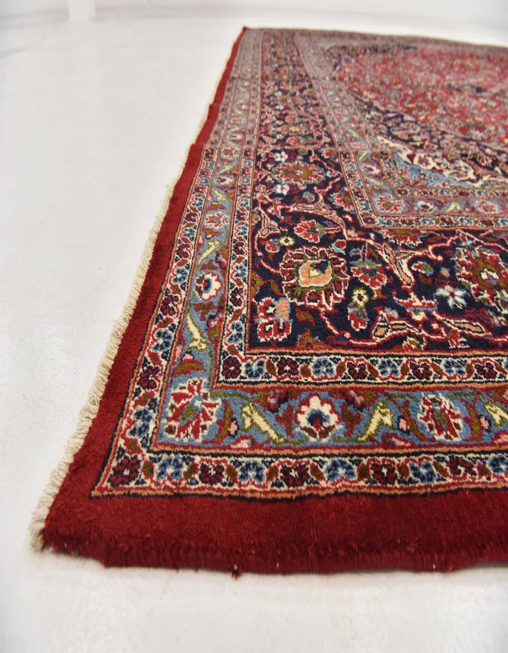 Detail image of  9' 8 x 13' 8  Hand Knotted Mashad Persian Wool Rug