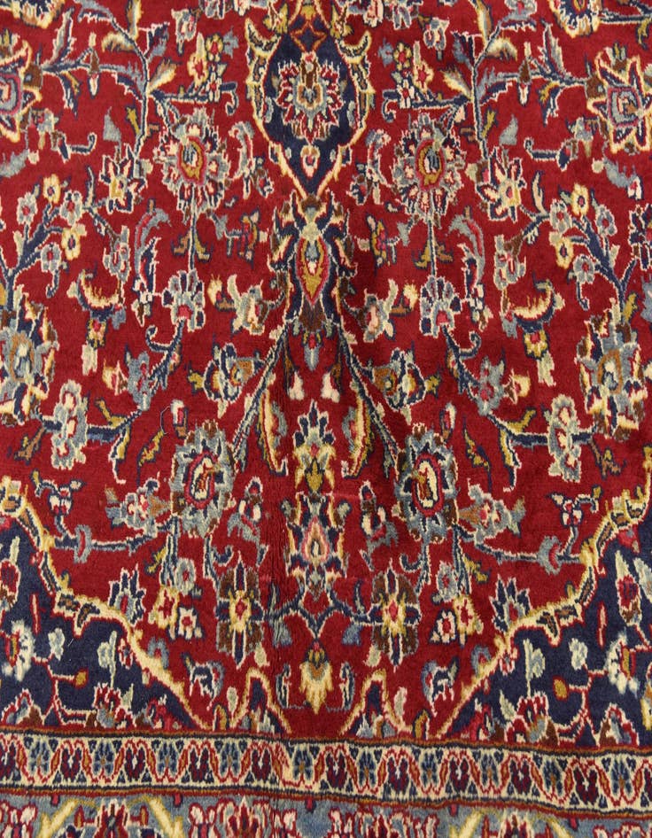Detail image of  9' 7 x 13'  Hand Knotted Mashad Persian Wool Rug