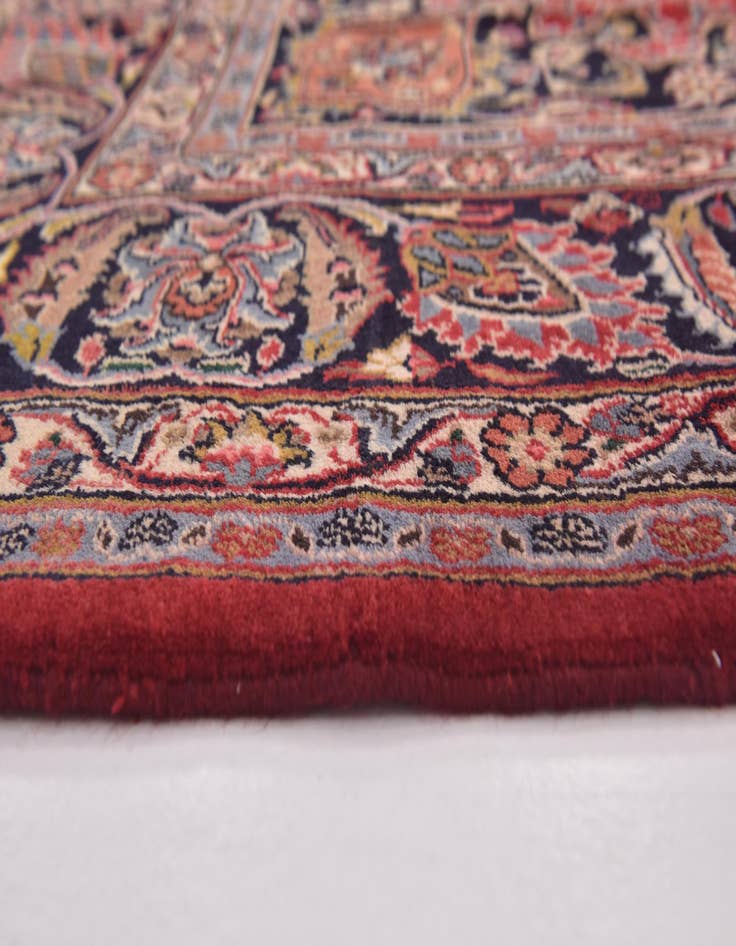 Detail image of  9' 8 x 12' 8  Hand Knotted Mashad Persian Wool Rug