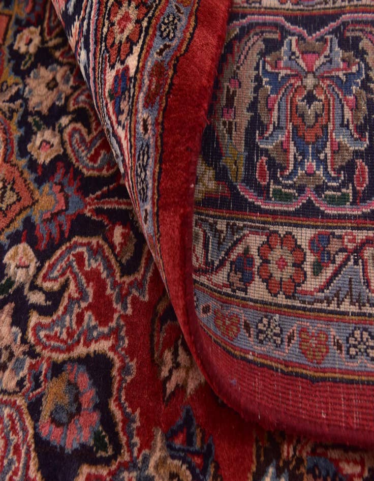 Detail image of  9' 8 x 12' 8  Hand Knotted Mashad Persian Wool Rug