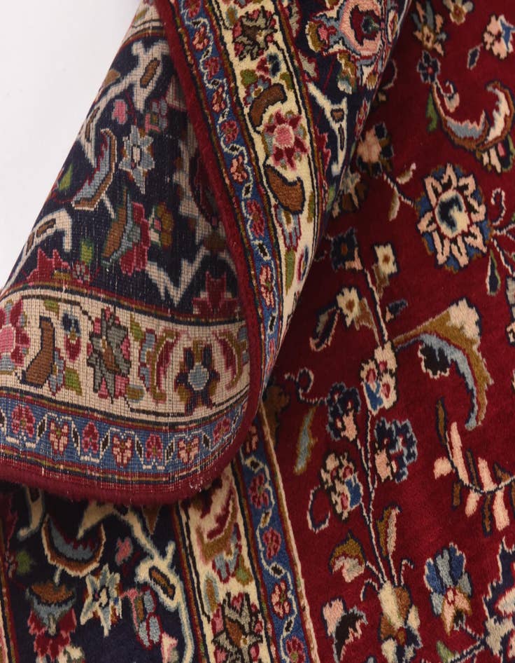 Detail image of  9' 6 x 12' 7  Hand Knotted Mashad Persian Wool Rug