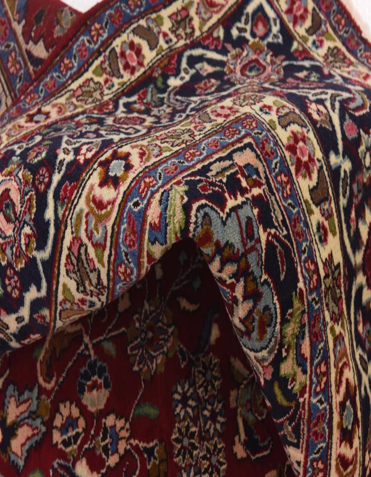 Detail image of  9' 6 x 12' 7  Hand Knotted Mashad Persian Wool Rug