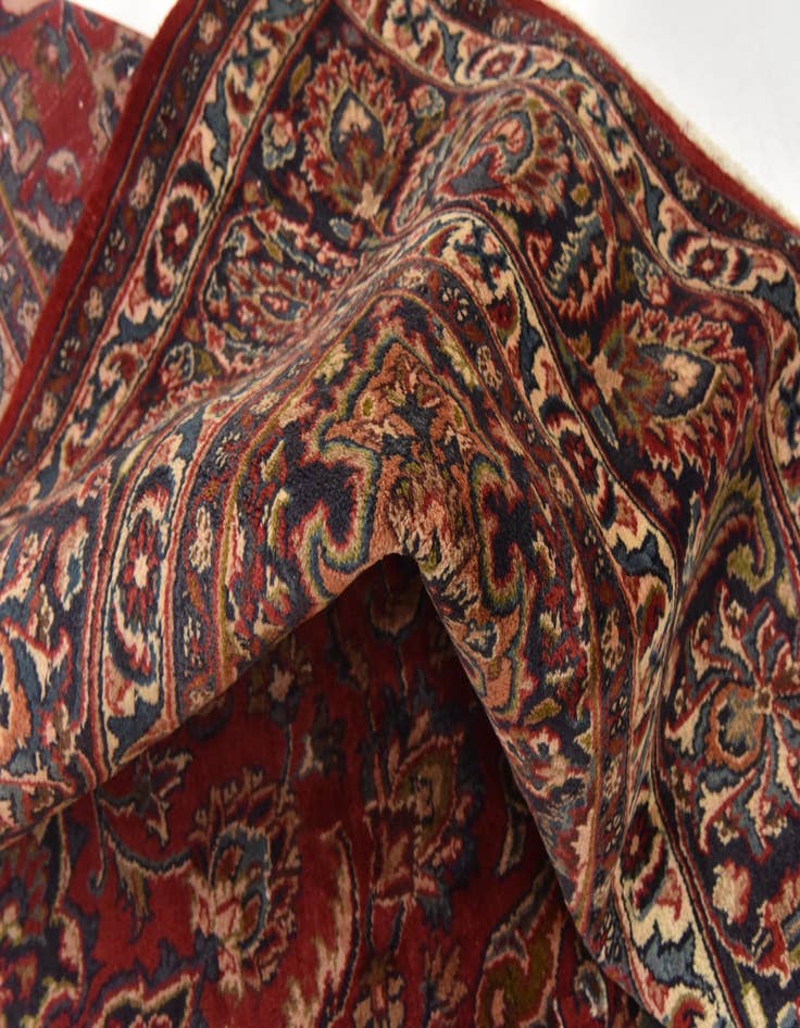 Detail image of  9' 7 x 12' 9  Hand Knotted Mashad Persian Wool Rug