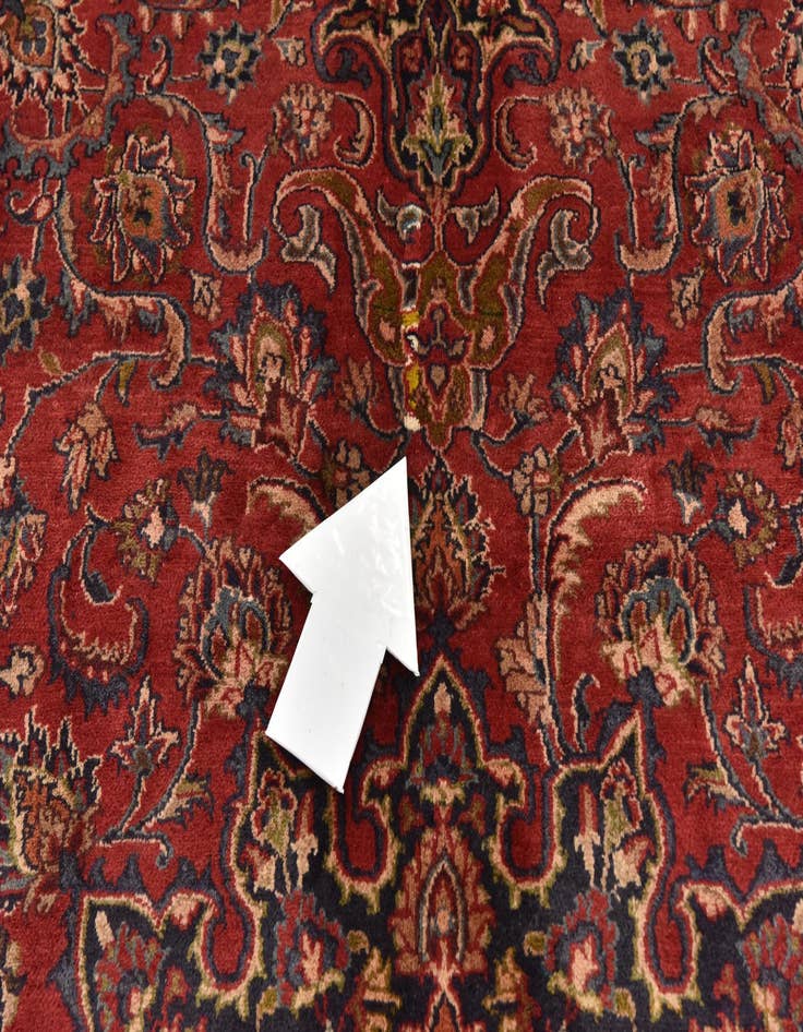 Detail image of  9' 7 x 12' 9  Hand Knotted Mashad Persian Wool Rug