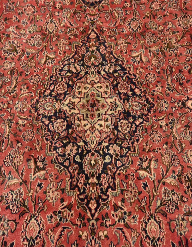 Detail image of  9' 7 x 13' 3  Hand Knotted Mashad Persian Wool Rug