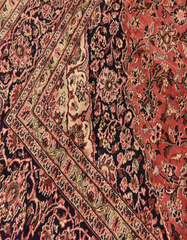 Detail image of  9' 7 x 13' 3  Hand Knotted Mashad Persian Wool Rug