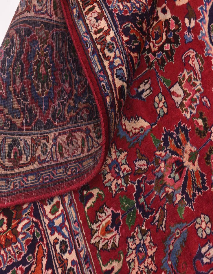 Detail image of  9' 9 x 12' 8  Hand Knotted Mashad Persian Wool Rug