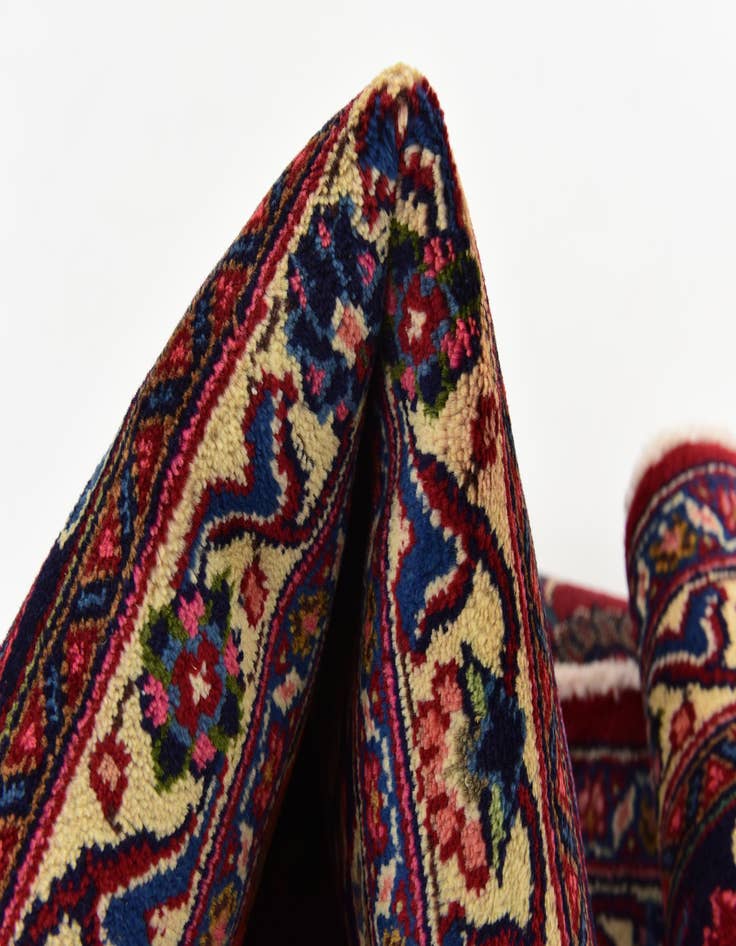 Detail image of  9' 7 x 12' 9  Hand Knotted Mashad Persian Wool Rug