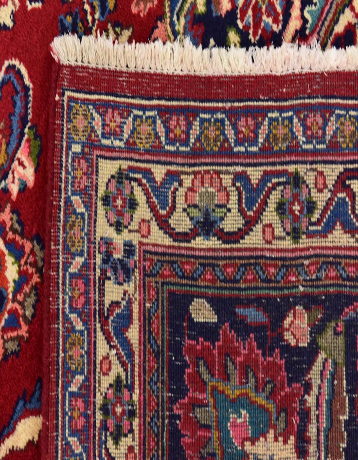 Detail image of  9' 7 x 12' 9  Hand Knotted Mashad Persian Wool Rug