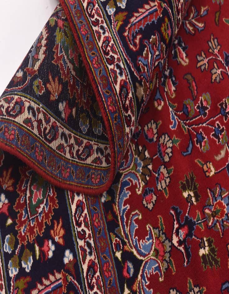 Detail image of  9' 4 x 12' 8  Hand Knotted Mashad Persian Wool Rug