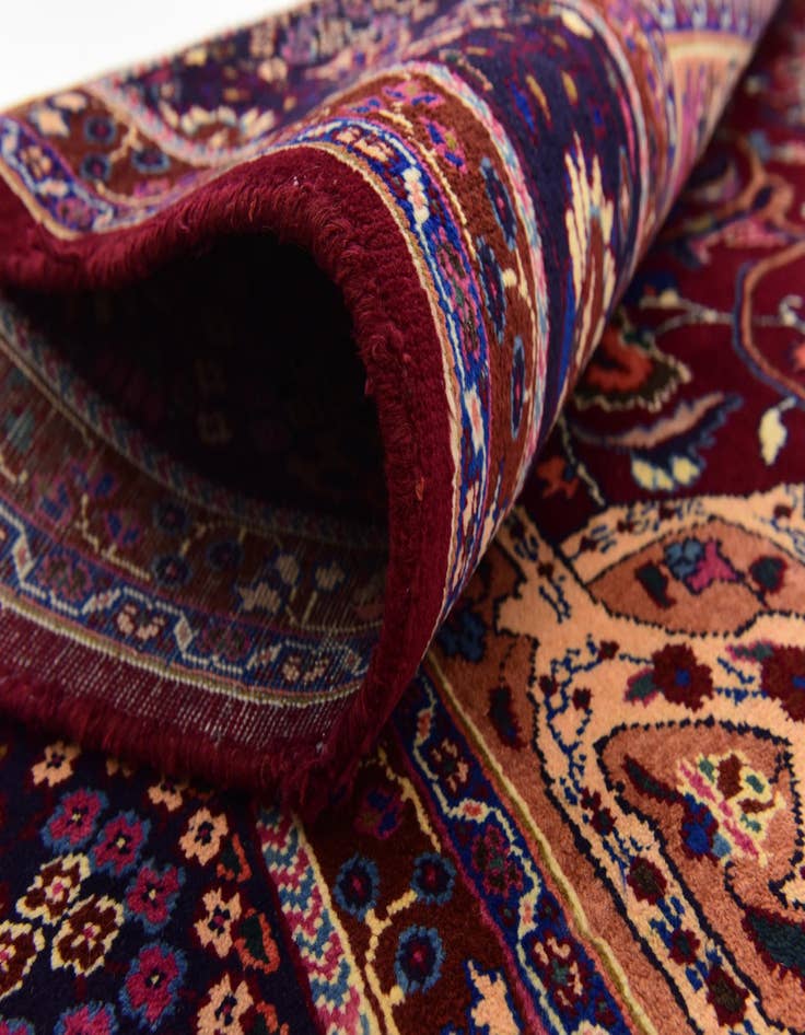 Detail image of  9' 10 x 13' 2  Hand Knotted Mashad Persian Wool Rug