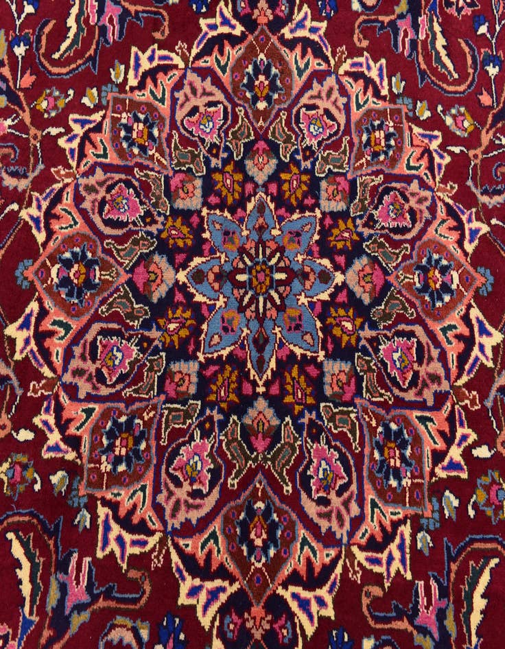 Detail image of  9' 10 x 13' 2  Hand Knotted Mashad Persian Wool Rug