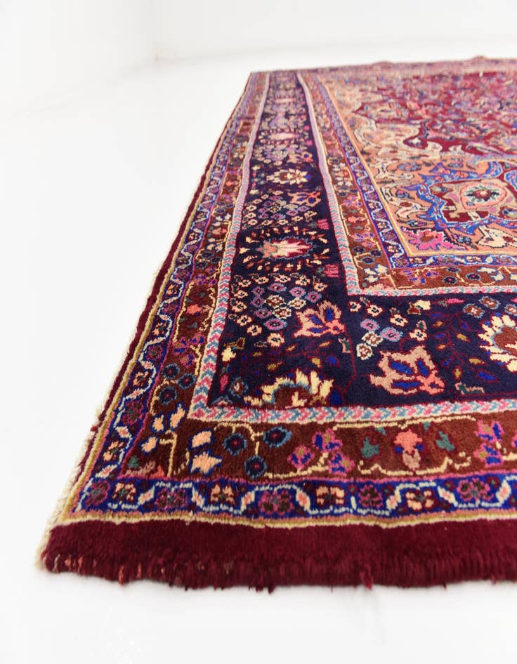 Detail image of  9' 10 x 13' 2  Hand Knotted Mashad Persian Wool Rug