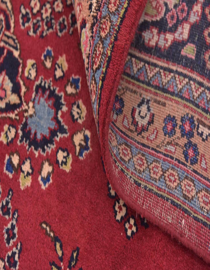 Detail image of  9' 6 x 12' 6  Hand Knotted Mashad Persian Wool Rug