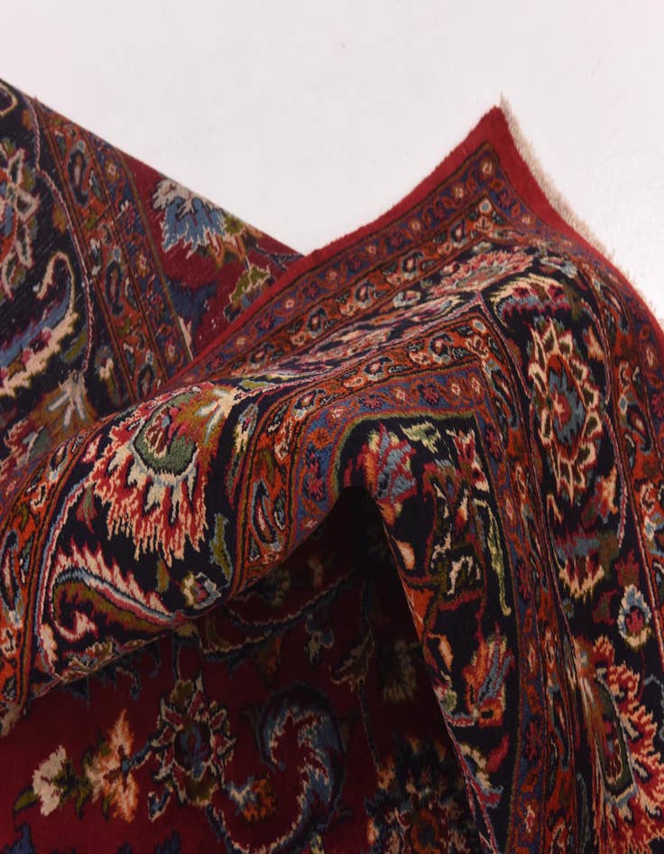 Detail image of  9' 8 x 12' 7  Hand Knotted Mashad Persian Wool Rug