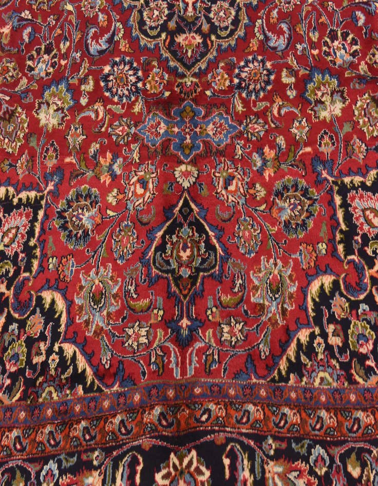 Detail image of  9' 8 x 12' 7  Hand Knotted Mashad Persian Wool Rug