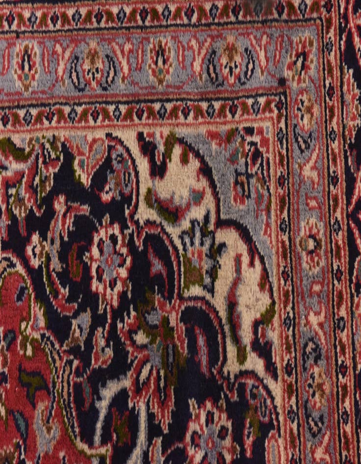 Detail image of  6' 4 x 9' 5  Hand Knotted Mashad Persian Wool Rug