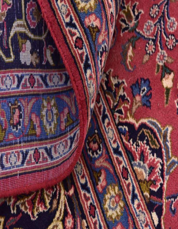 Detail image of  9' 9 x 13'  Hand Knotted Mashad Persian Wool Rug