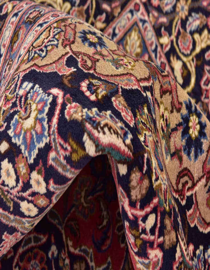 Detail image of  9' 9 x 13'  Hand Knotted Mashad Persian Wool Rug