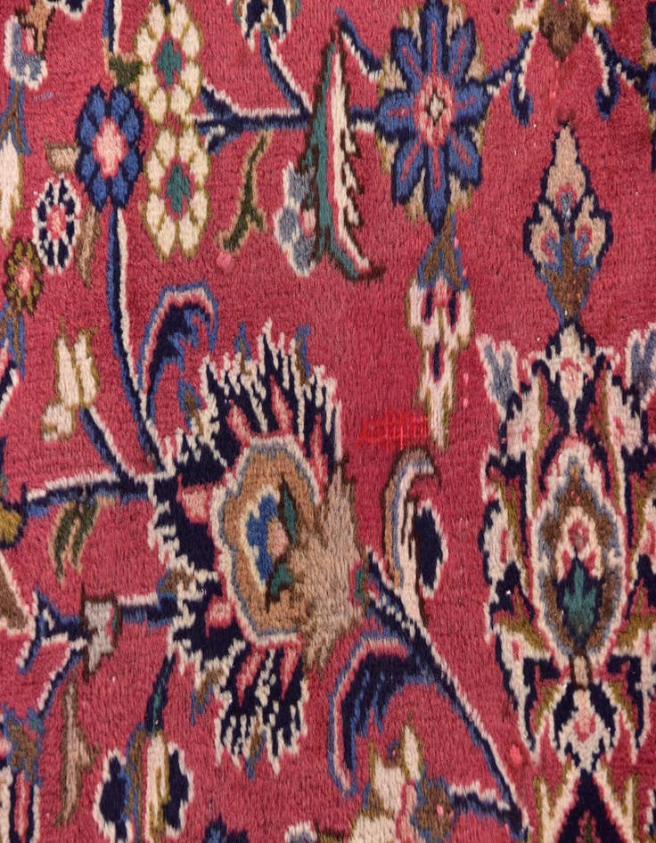 Detail image of  9' 9 x 13'  Hand Knotted Mashad Persian Wool Rug