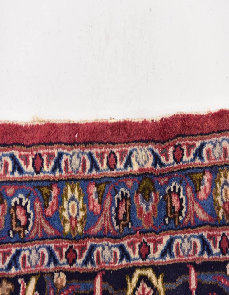 Detail image of  9' 9 x 13'  Hand Knotted Mashad Persian Wool Rug