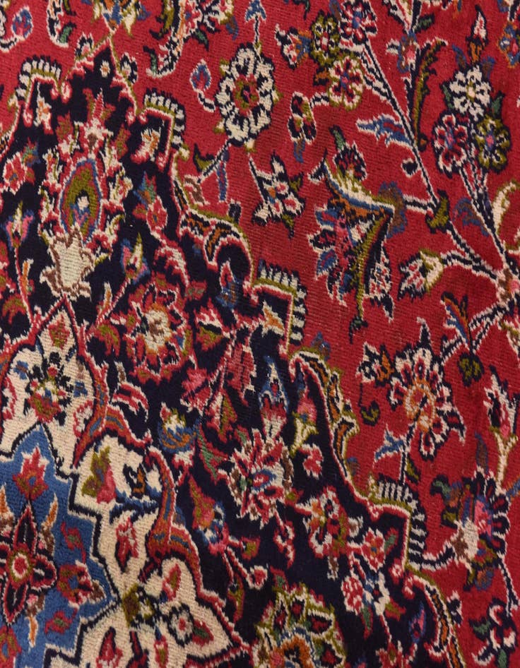 Detail image of  9' 8 x 12' 8  Hand Knotted Mashad Persian Wool Rug