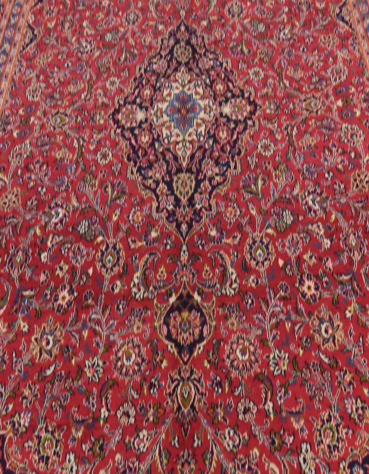 Detail image of  9' 8 x 12' 8  Hand Knotted Mashad Persian Wool Rug
